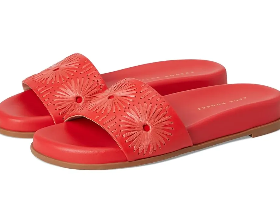 Women Jack Rogers Somerset Slide - Nappa/Raffia