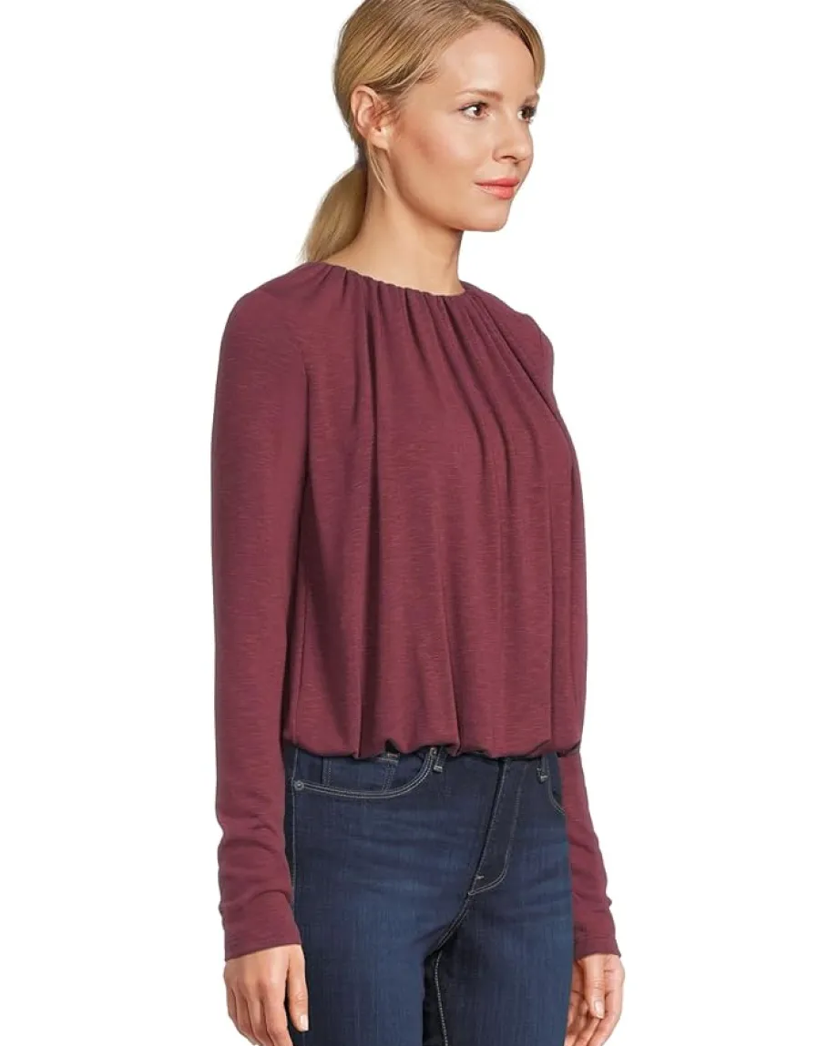 Women Michael Stars Sona Long Sleeve Bubble Top