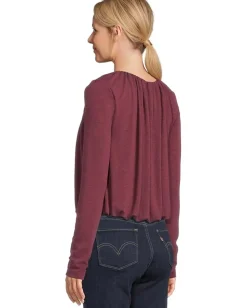 Women Michael Stars Sona Long Sleeve Bubble Top