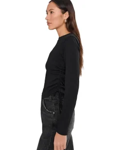 AllSaints Sonny Long Sleeve Tee Black New