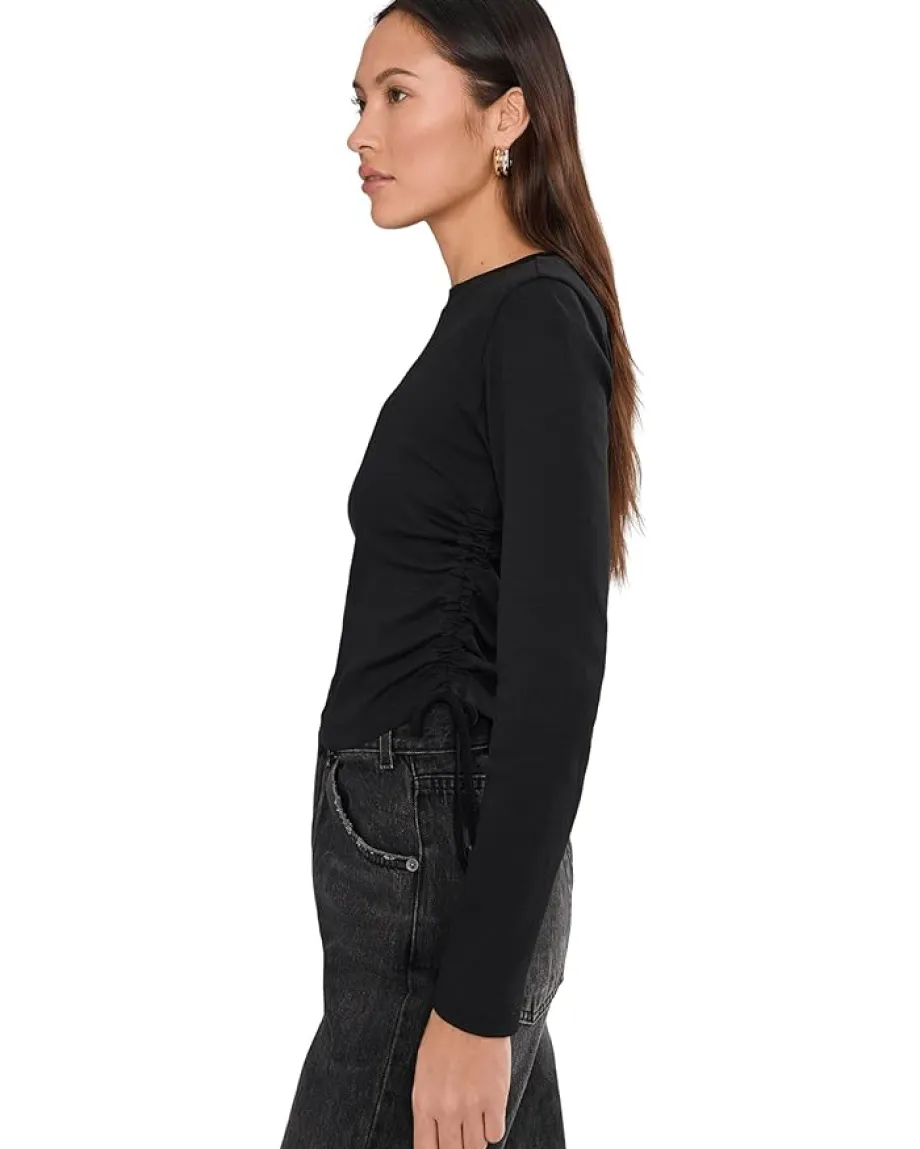 AllSaints Sonny Long Sleeve Tee Black New