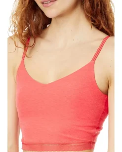 Beyond Yoga Spacedye Allure Lace High Cropped Tank Red Ash Heather Clearance