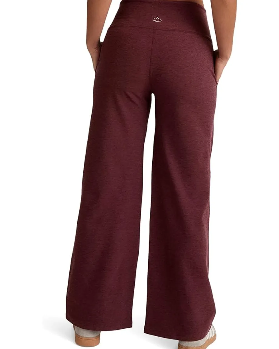 Beyond Yoga Spacedye Laid Back Wide Leg Pants Midnight Burgundy Heather Best
