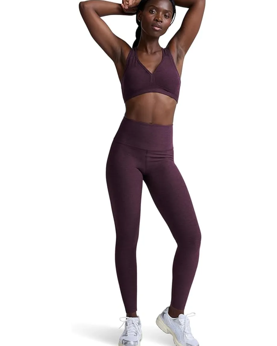 Beyond Yoga Spacedye Lift Your Spirits Medium Support Bra Eggplant Purple Heather Best