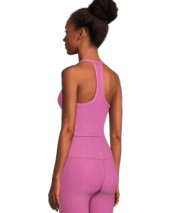 Beyond Yoga Spacedye On The Up Cropped Tank Sunset Violet Heather Hot