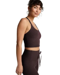 Beyond Yoga Spacedye On The Up Cropped Tank Dark Chocolate Heather Best