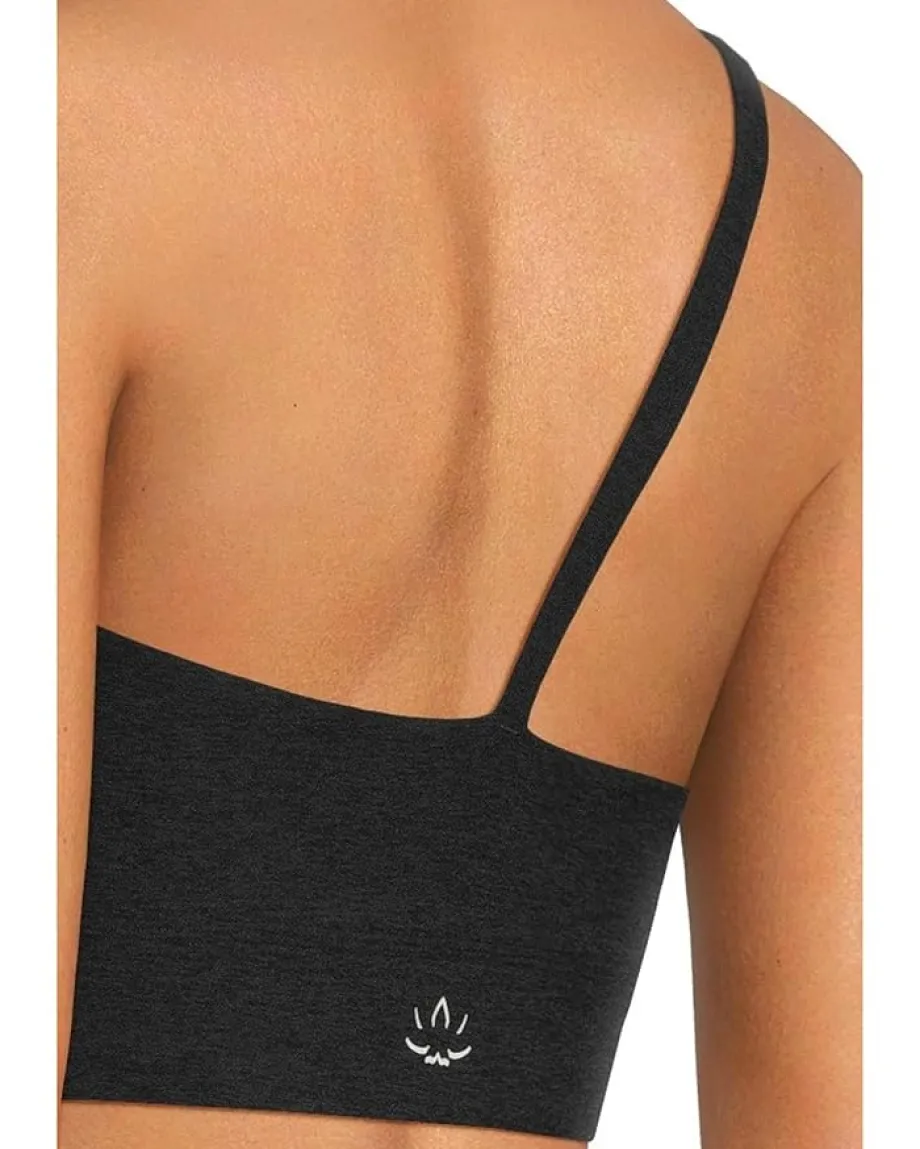 Beyond Yoga Spacedye One Shoulder Long Line Light Support Bra Darkest Night