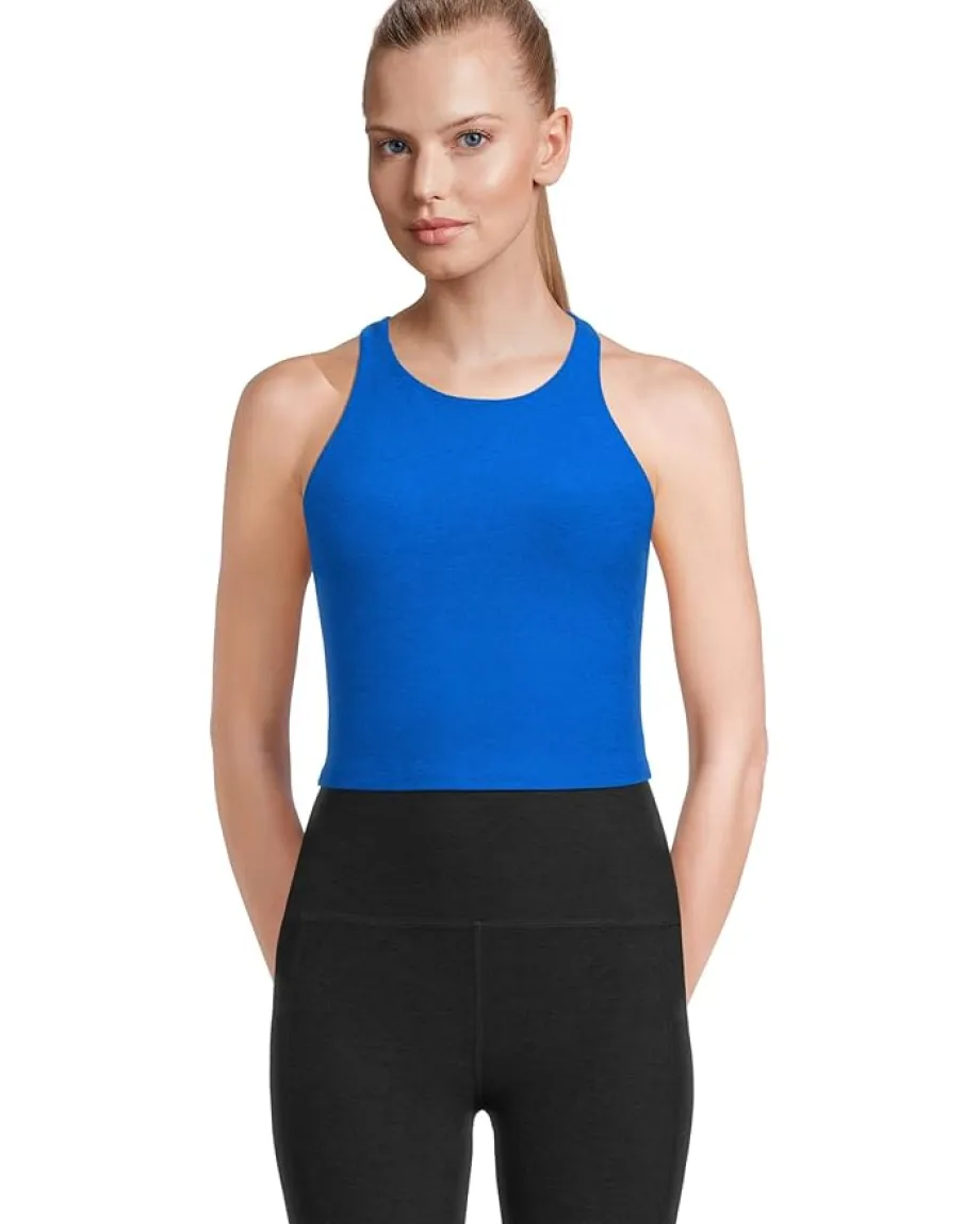 Beyond Yoga Spacedye Refocus Cropped Tank Court Blue Heather Online