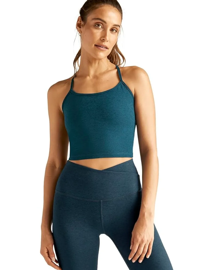 Women Beyond Yoga Spacedye Slim Racerback Cropped Tank