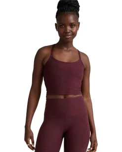 Beyond Yoga Spacedye Slim Racerback Cropped Tank Midnight Burgundy Heather Discount