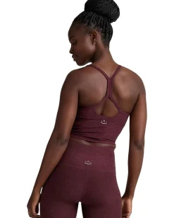 Beyond Yoga Spacedye Slim Racerback Cropped Tank Midnight Burgundy Heather Discount
