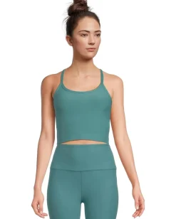 Beyond Yoga Spacedye Slim Racerback Cropped Tank Deep Aqua Heather Online
