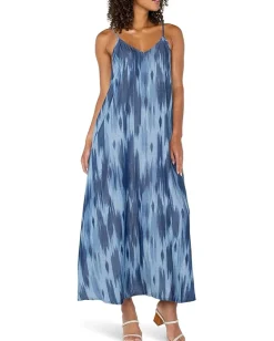 Women Liverpool Los Angeles Spaghetti Strap Maxi Dress With Pockets