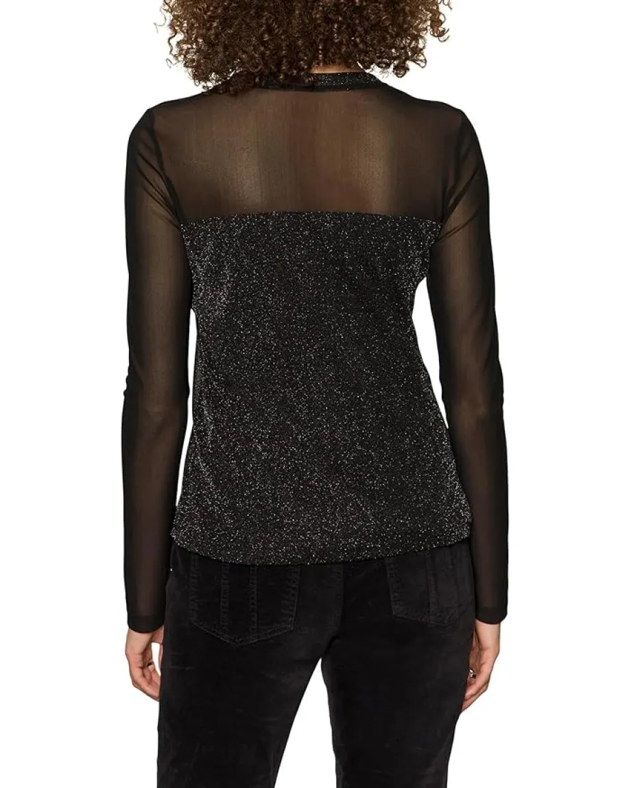Women Sanctuary Sparkle Mesh Crew Tee