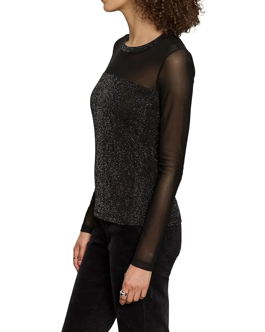 Women Sanctuary Sparkle Mesh Crew Tee