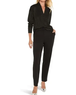 NIC+ZOE Sparkle Stripe Everyday Top Black Mix