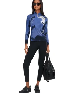 Women Jamie Sadock Spirit Print Long Sleeve Sunsense 1/4 Zip Top