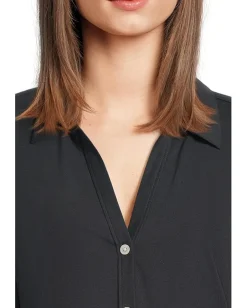 Women Lilla P Split Collar Button-Down