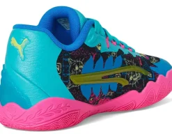PUMA Stewie 3 Basketball Shoes Bright Aqua/Fluro Pink Pes/Puma Black Outlet