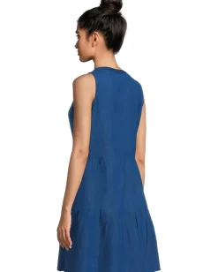 Tommy Bahama St.Lucia Sleeveless Tier Dress Indigo Tide Discount