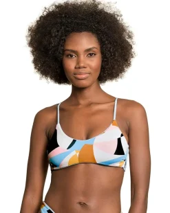 Maaji Stone Glitter Sporty Bralette Top Blue Outlet