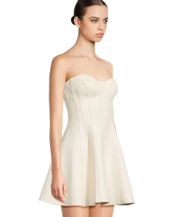 Norma Kamali Strapless Grace Mini Dress Cream Sale