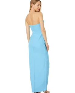 Women BCBGMAXAZRIA Strapless Notched Gown