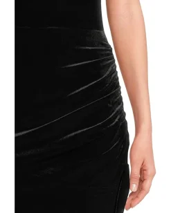 Norma Kamali Strapless Side Drape Gown Black 1 Clearance