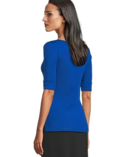 Women Lauren Ralph Lauren Stretch Cotton Boatneck Tee