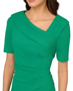 Adrianna Papell Stretch Crepe Dress Vivid Green Sale