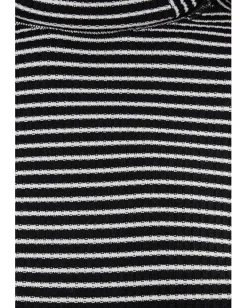 Madewell Stripe Coverstitch Turtleneck Drapey Ray Winter White Discount