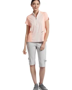 Women Jamie Sadock Stripe Hype Short Sleeve Top