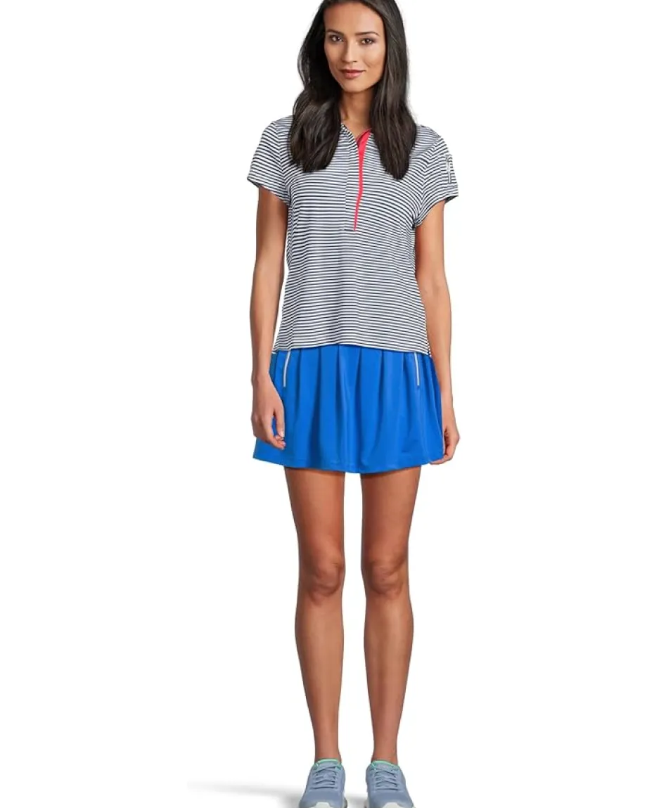 Jamie Sadock Striped Short Sleeve Top Moonlit Navy Best