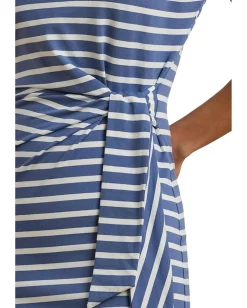 Women Lauren Ralph Lauren Striped Tie-front Jersey Dress