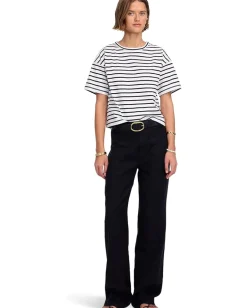 Madewell Structured Boxy Tee Stripe White Sale