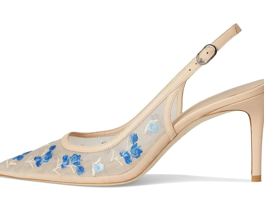 Stuart Weitzman Stuart Power Slingback 75 Cielo Multi/Barely Beige Discount