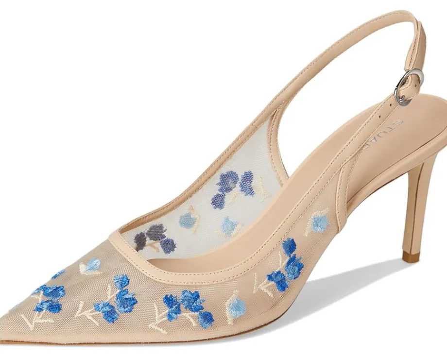 Stuart Weitzman Stuart Power Slingback 75 Cielo Multi/Barely Beige Discount