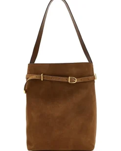 Women Madewell Suede Belted Essentials Bucket Tote
