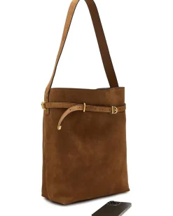 Women Madewell Suede Belted Essentials Bucket Tote