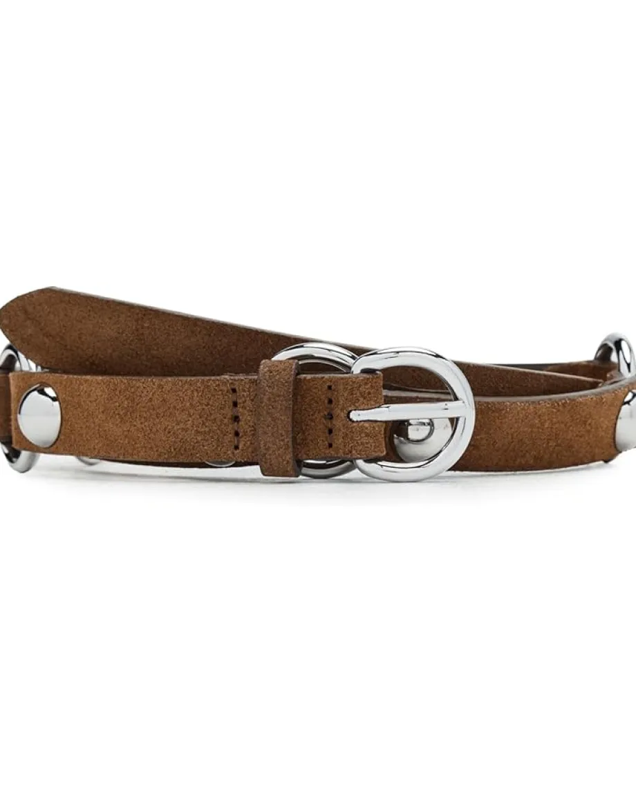 Madewell Suede Large Stud Belt Dried Acorn Online