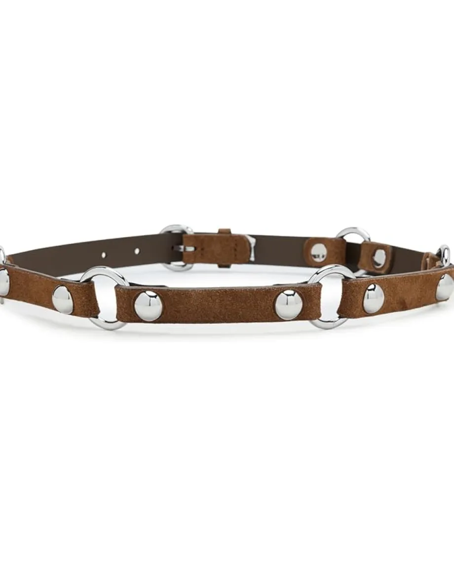 Madewell Suede Large Stud Belt Dried Acorn Online
