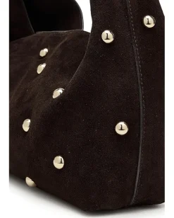 Madewell Suede Slouchy Shoulder Bag-Stud Dark Carob