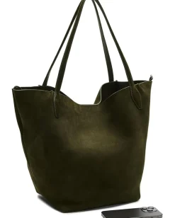 Madewell Suede Soft Grain Shopper Dried Olive Sale
