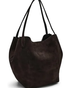 Madewell Suede Soft Grain Shopper Dark Carob Discount