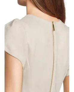 Women Calvin Klein Suede Tulip Sleeve Sheeth