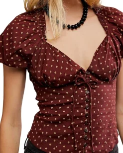 Women Free People Summer Printed Blouse