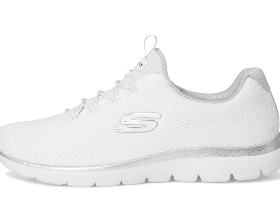 SKECHERS Summits White Silver Clearance