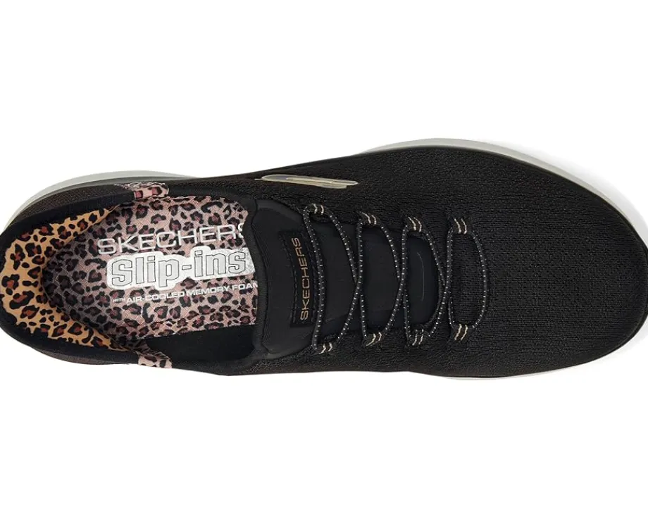 SKECHERS Summits Leopard Chic Hands Free Slip-INS Black Multi Outlet