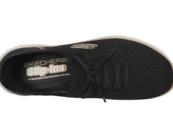 SKECHERS Summits Night Chic Hands Free Slip-Ins Black/ Rose Gold Best