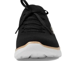 SKECHERS Summits Night Chic Hands Free Slip-Ins Black/ Rose Gold Best